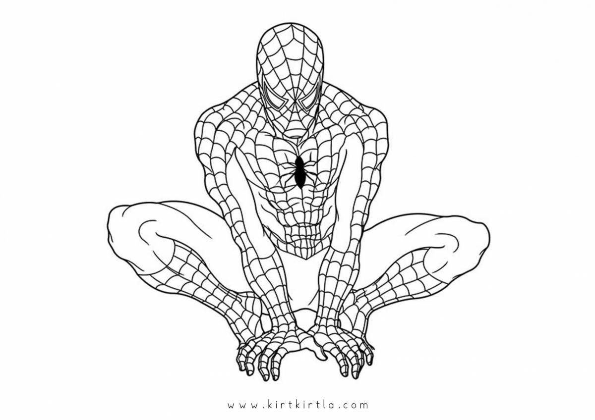 Фото Красочная раскраска человек-паук вдали от дома