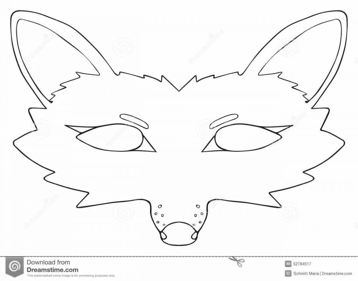 Tempting coloring wolf head mask