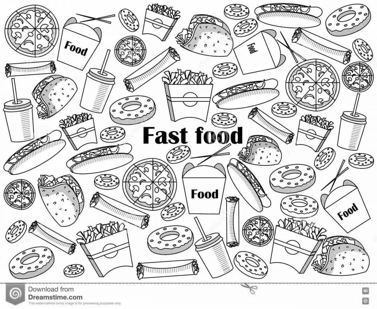 Полезная раскраска еды