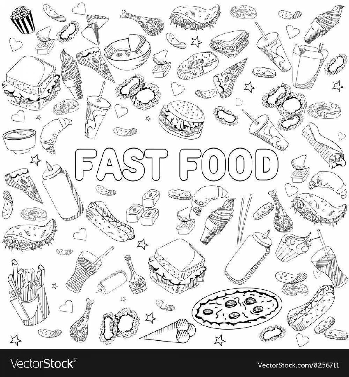 Rich food coloring page