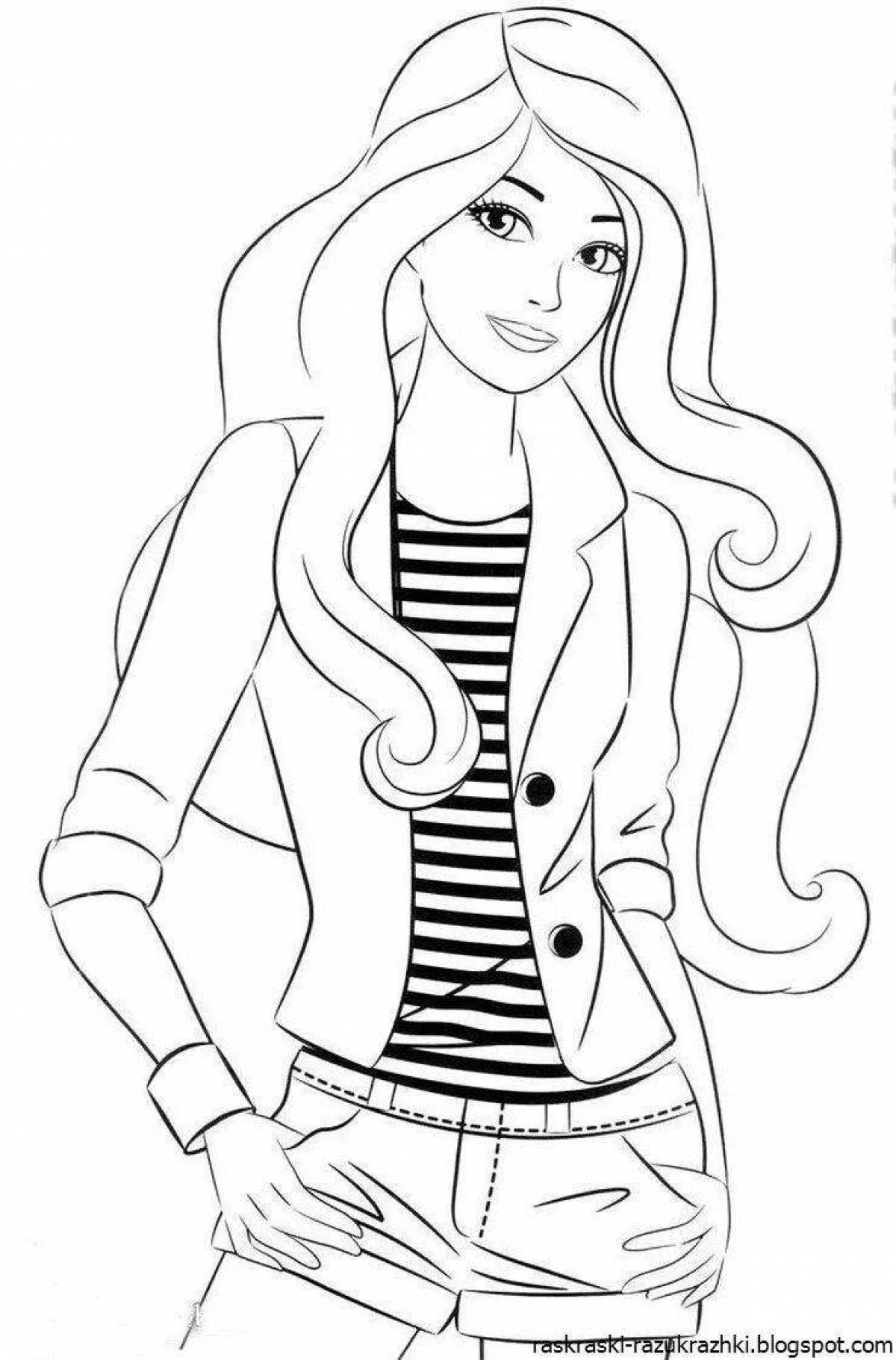 Vogue coloring page girls 12 years old fashion