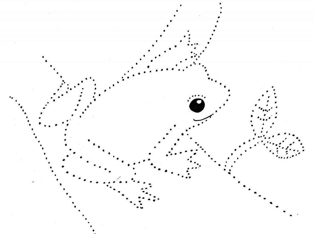 Innovative dot by dot coloring page