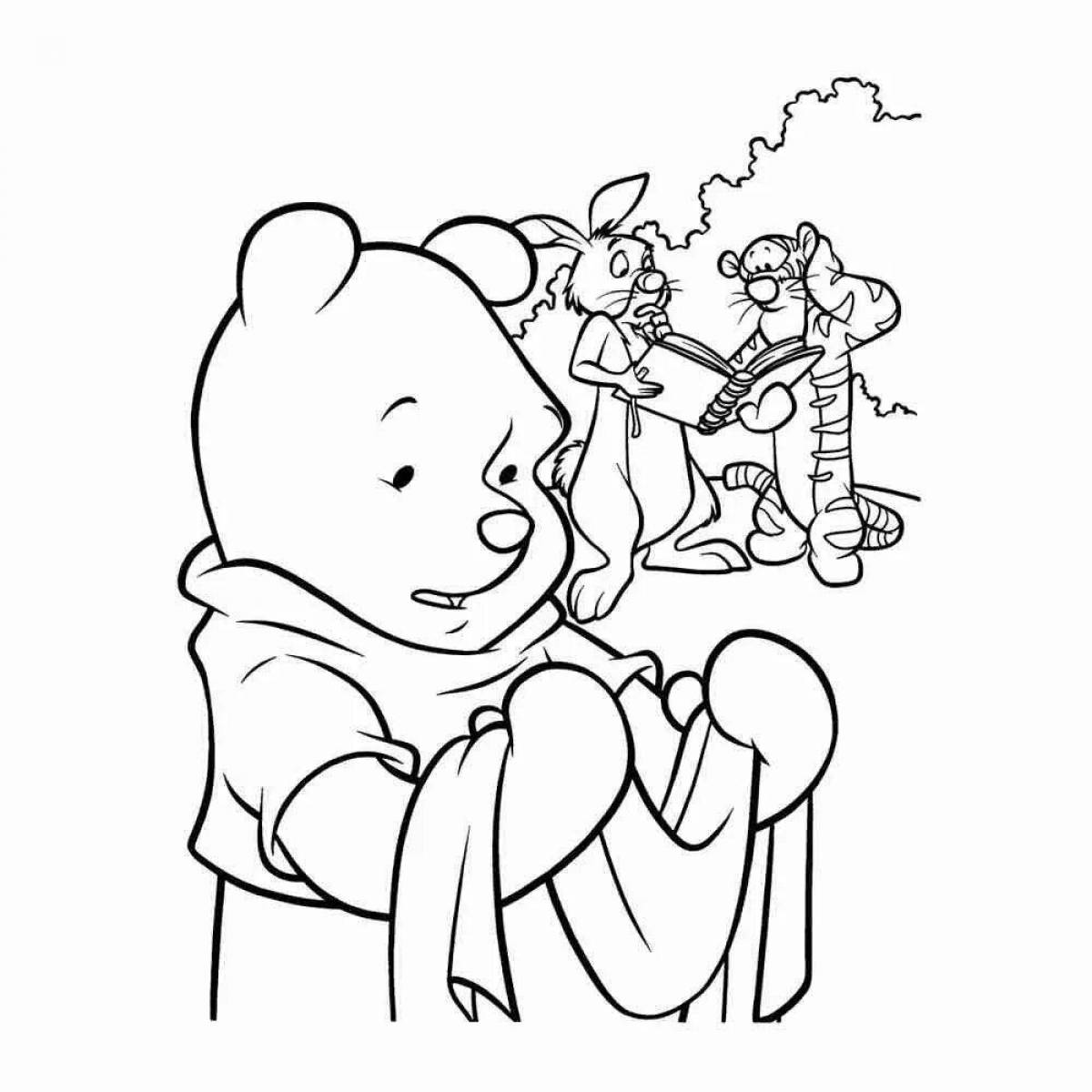 Coloring page adorable winnie the pooh and his friends