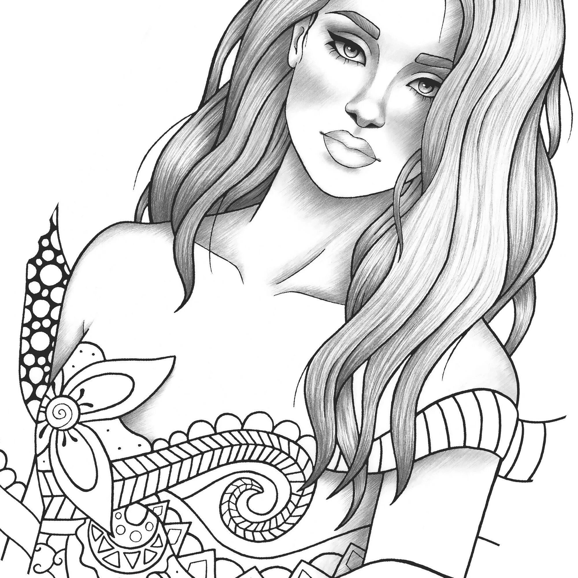 Beautiful coloring pages for girls