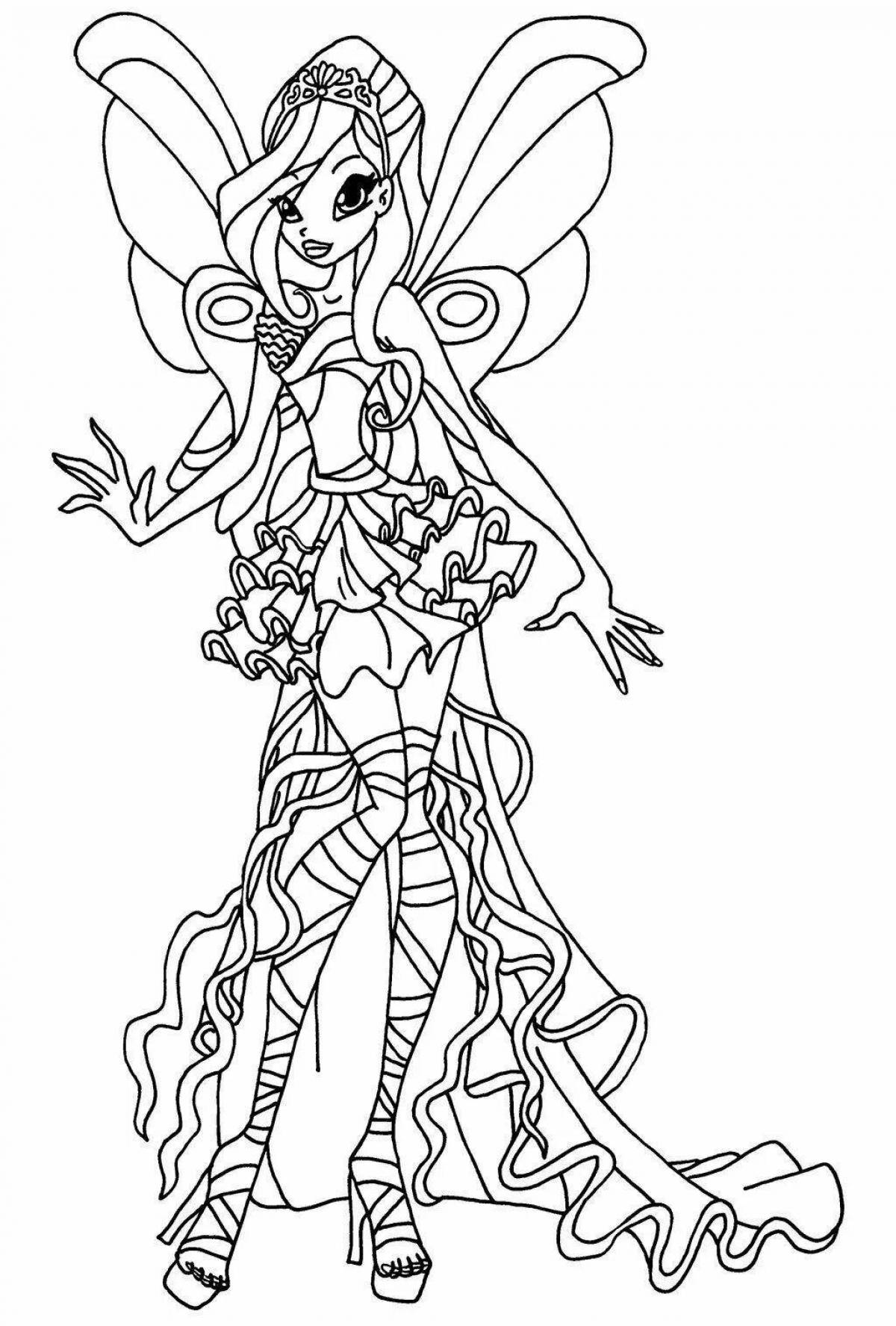Winx glowing coloring book