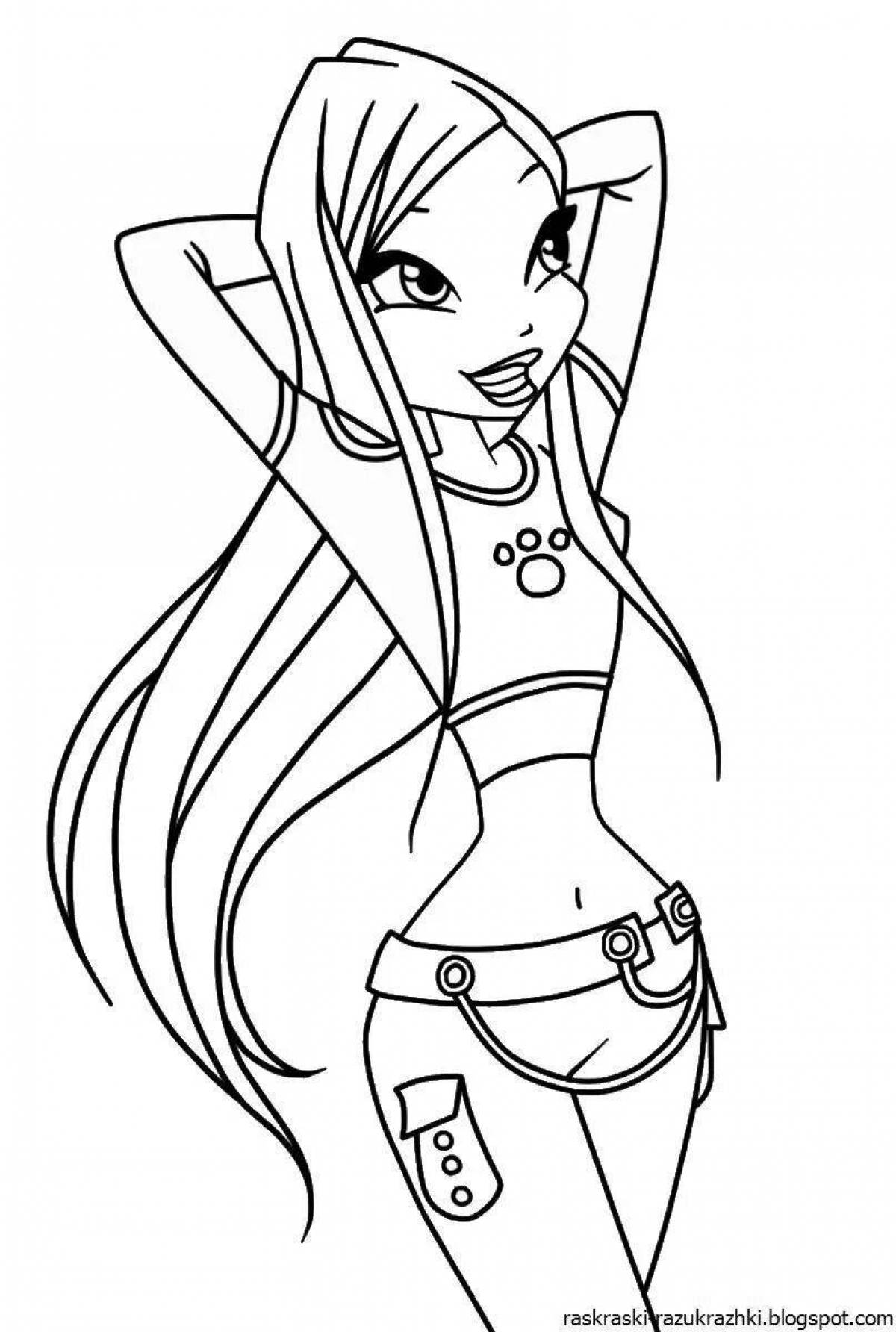 Exotic winx coloring book