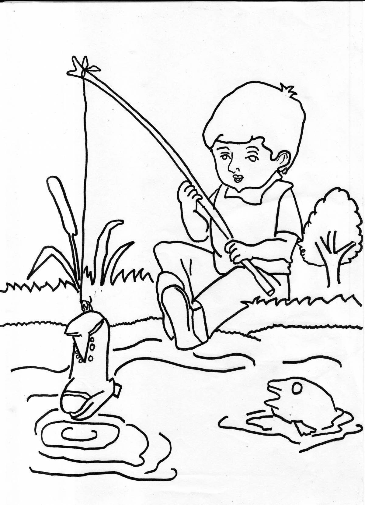 Exquisite coloring book for a fairy-tale case with evseyka