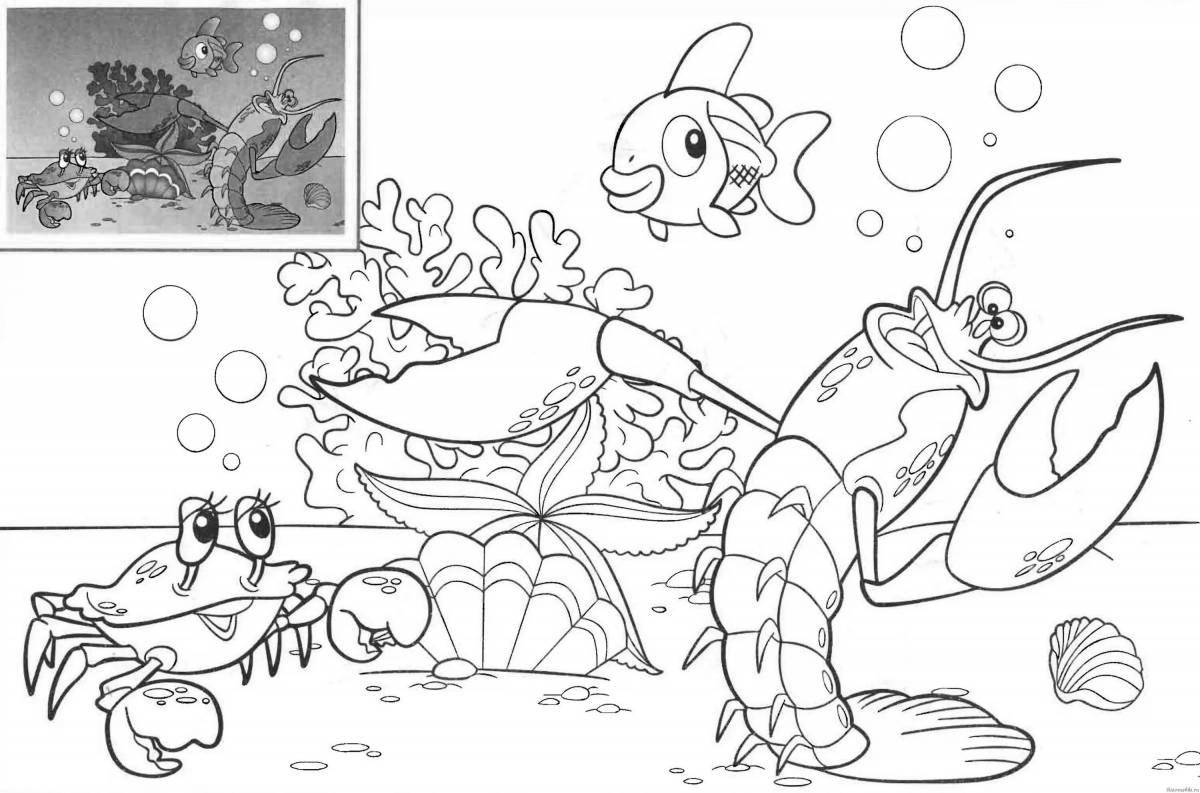 Large coloring book for fairy tale case with evseyka
