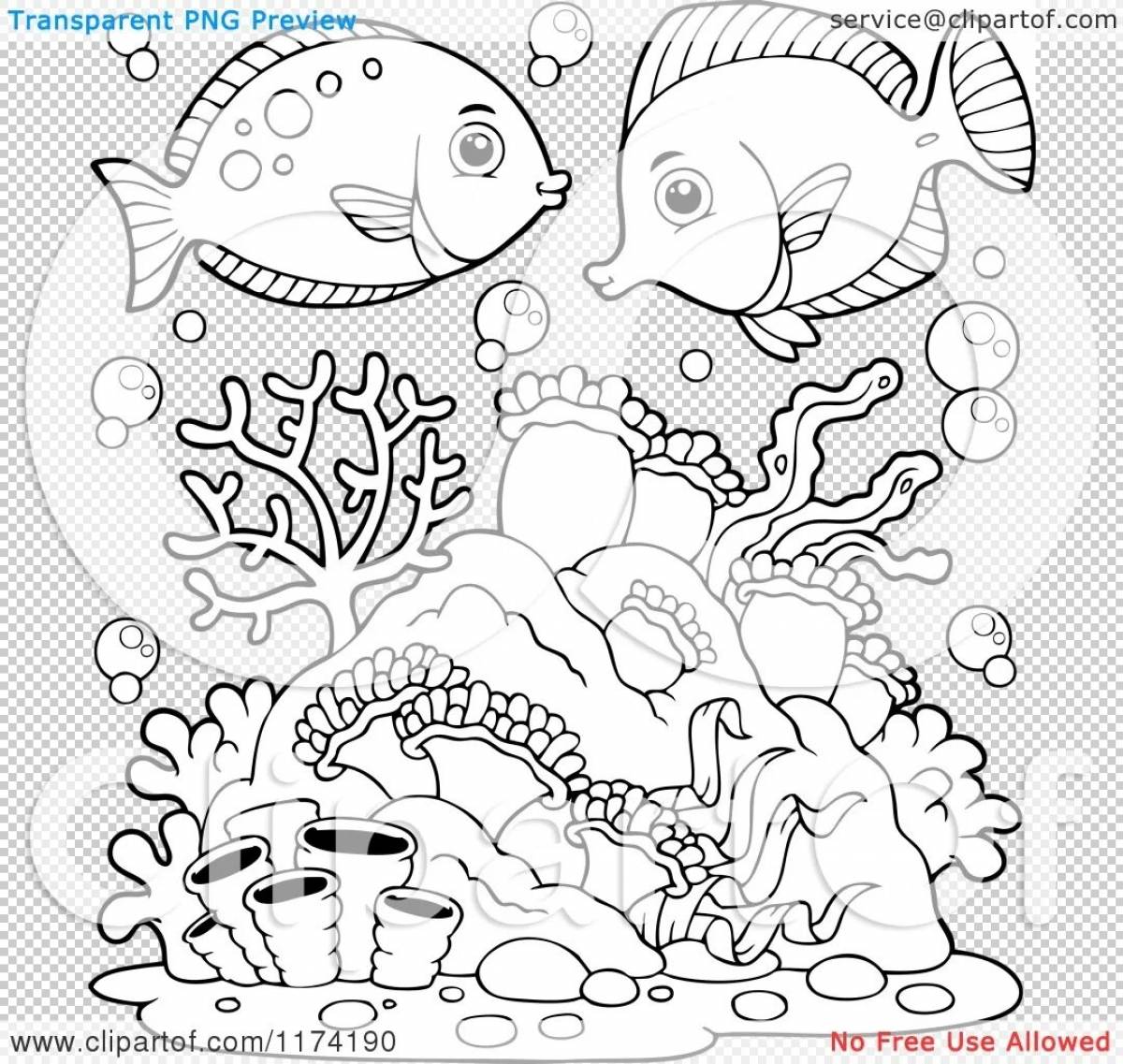 Funny coloring book for fairy tale case with evseyka