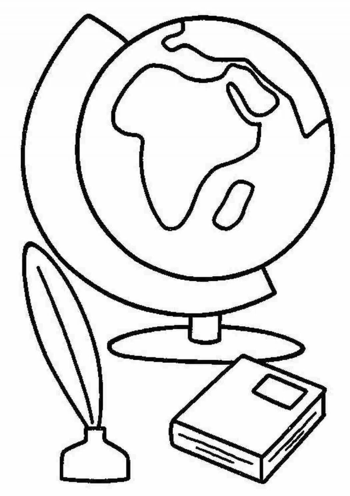 Playful students coloring page