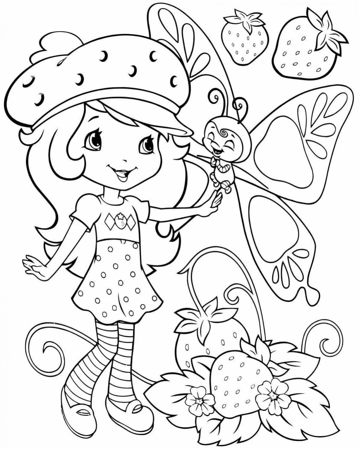 Shiny coloring book for girls