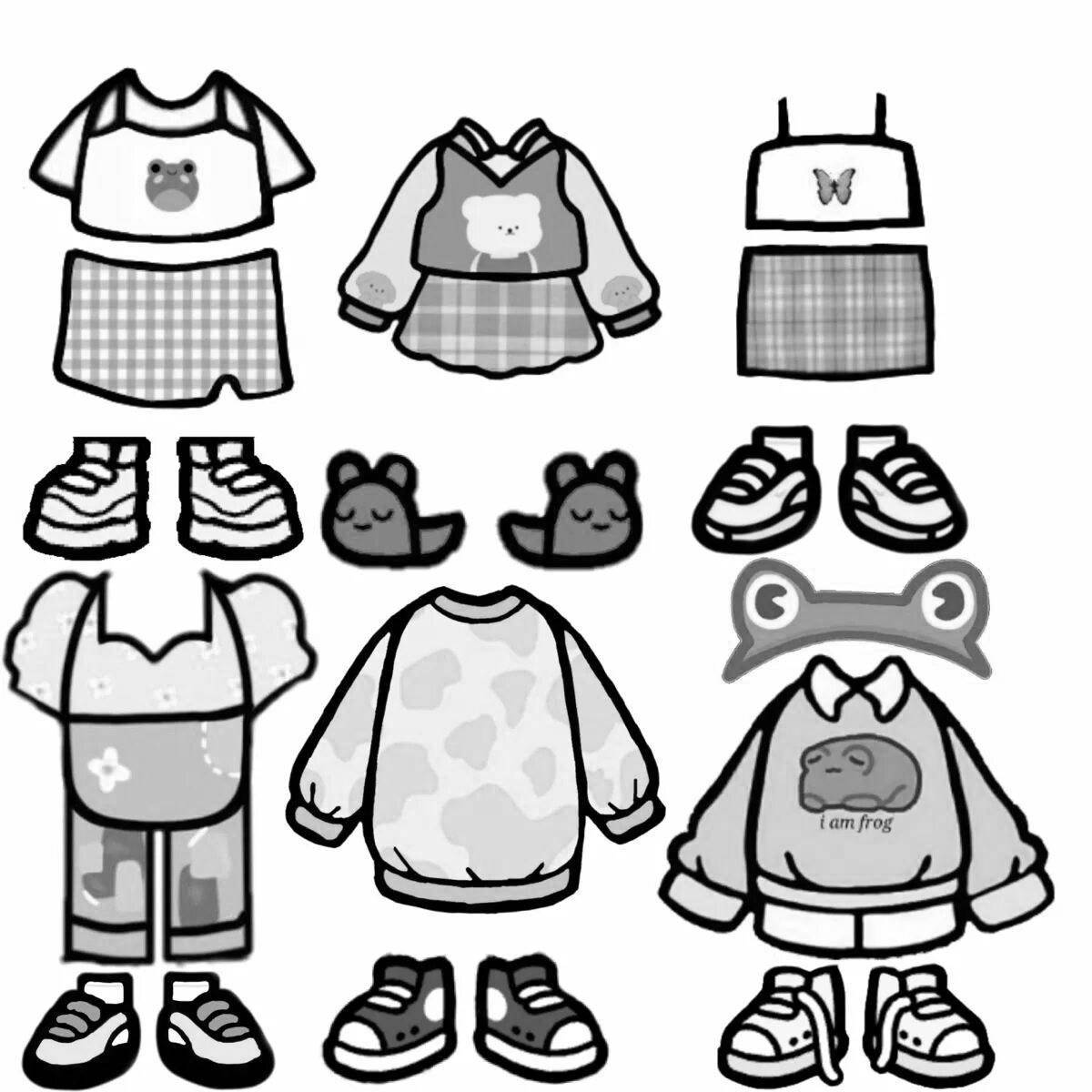 Фото Анимированная раскраска персонажей тока бока в нарядах