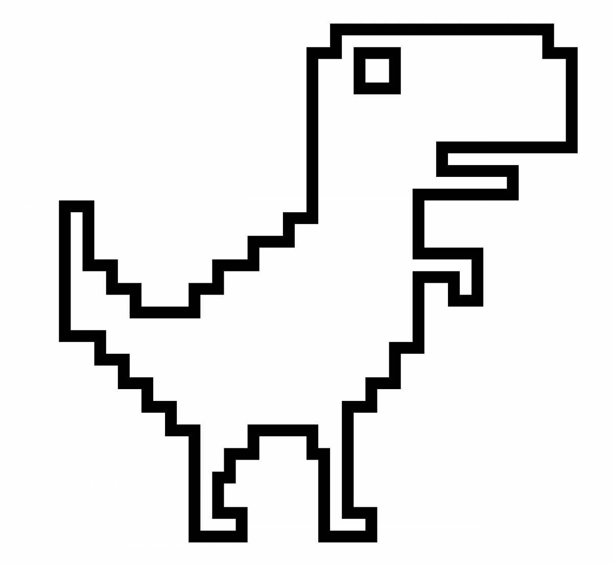 Adorable pixel coloring page