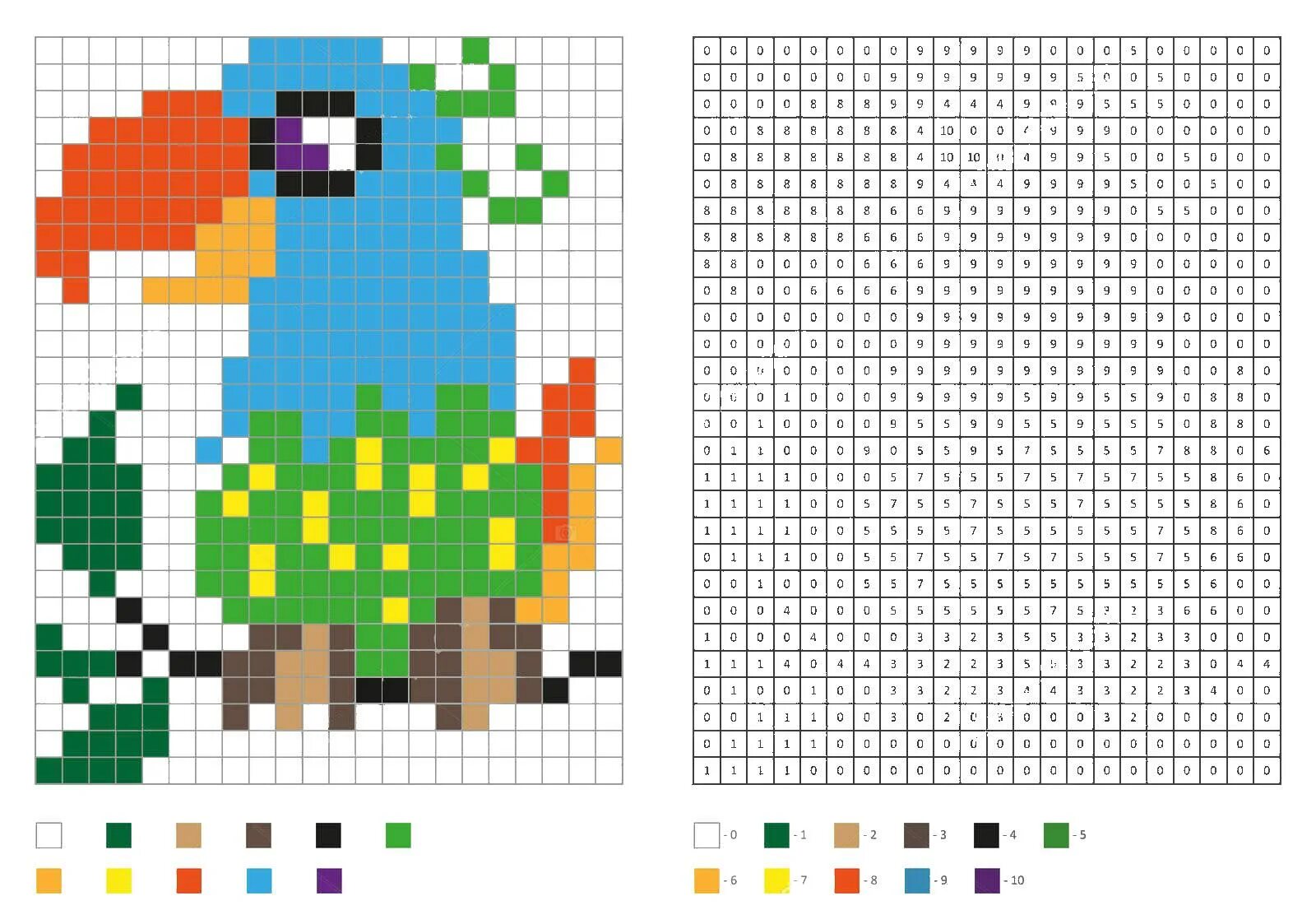 Sweet pixel coloring page