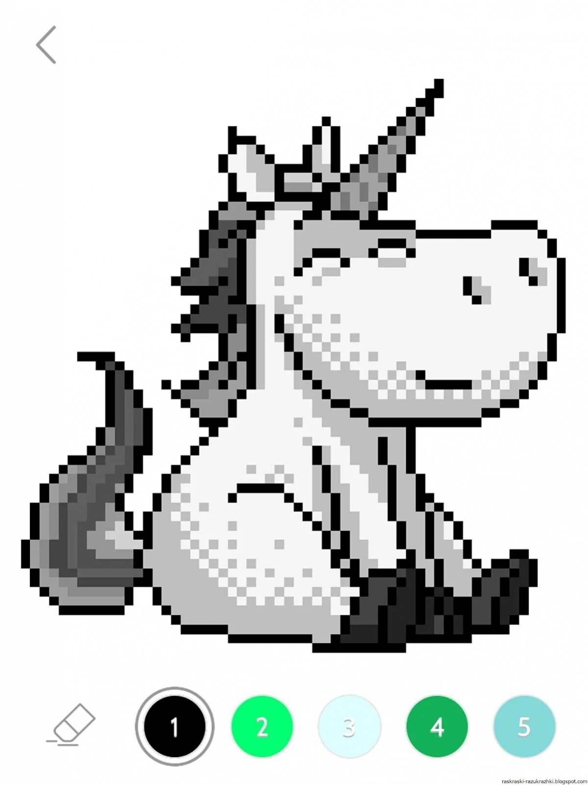 Delightful pixel coloring page