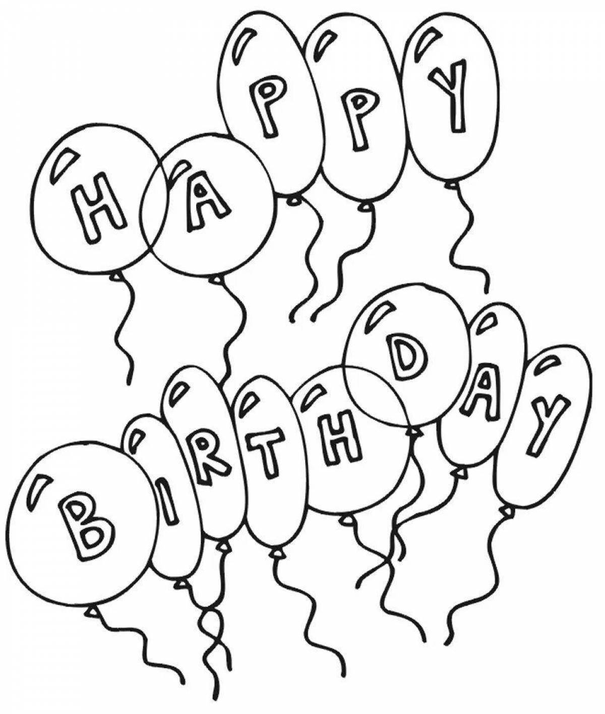 Radiant coloring page happy birthday dad from son