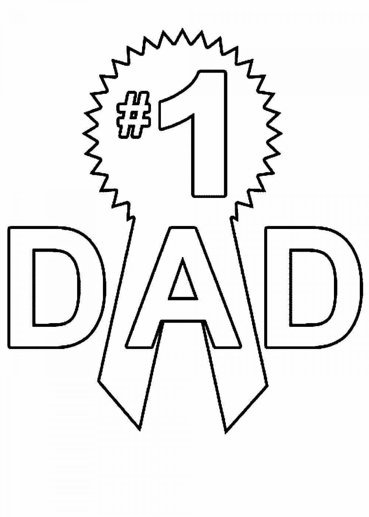 Exuberant coloring happy birthday dad from son