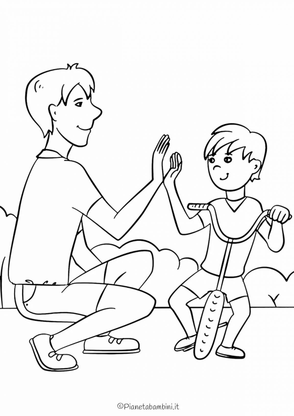 Happy birthday dad from son glamor coloring book