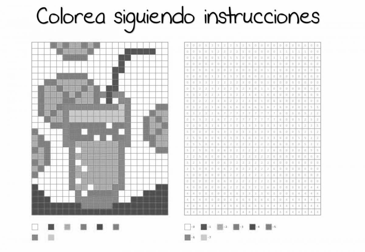 Забавная раскраска по номерам pixel art game