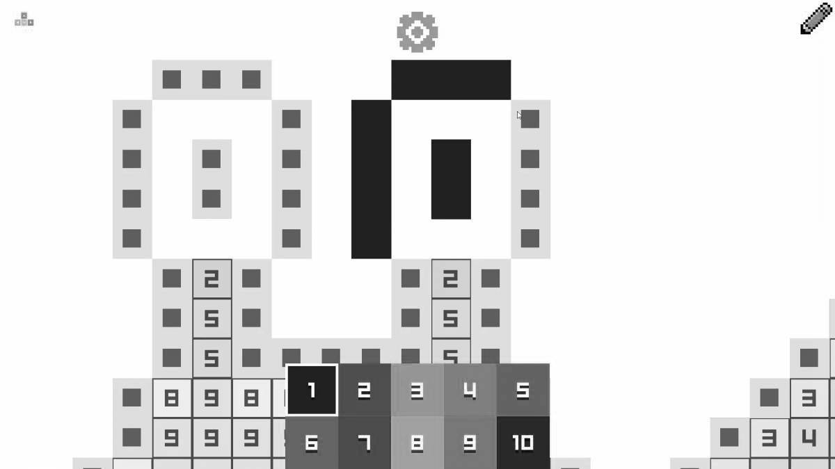 Приветственная раскраска по номерам pixel art game