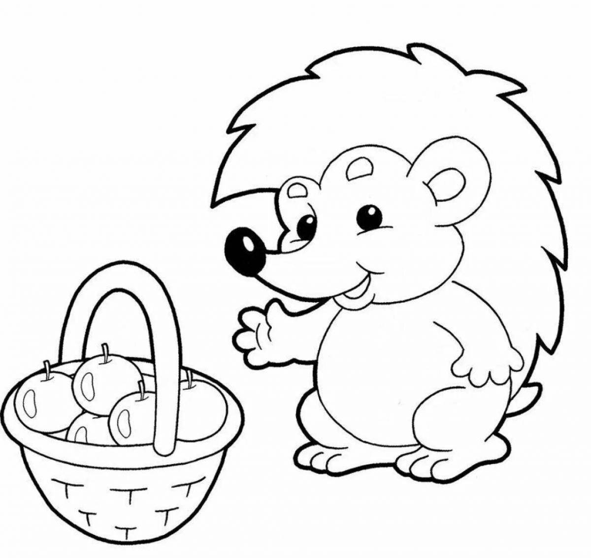 Color-frenzy coloring page for children aged 3-4 in kindergarten