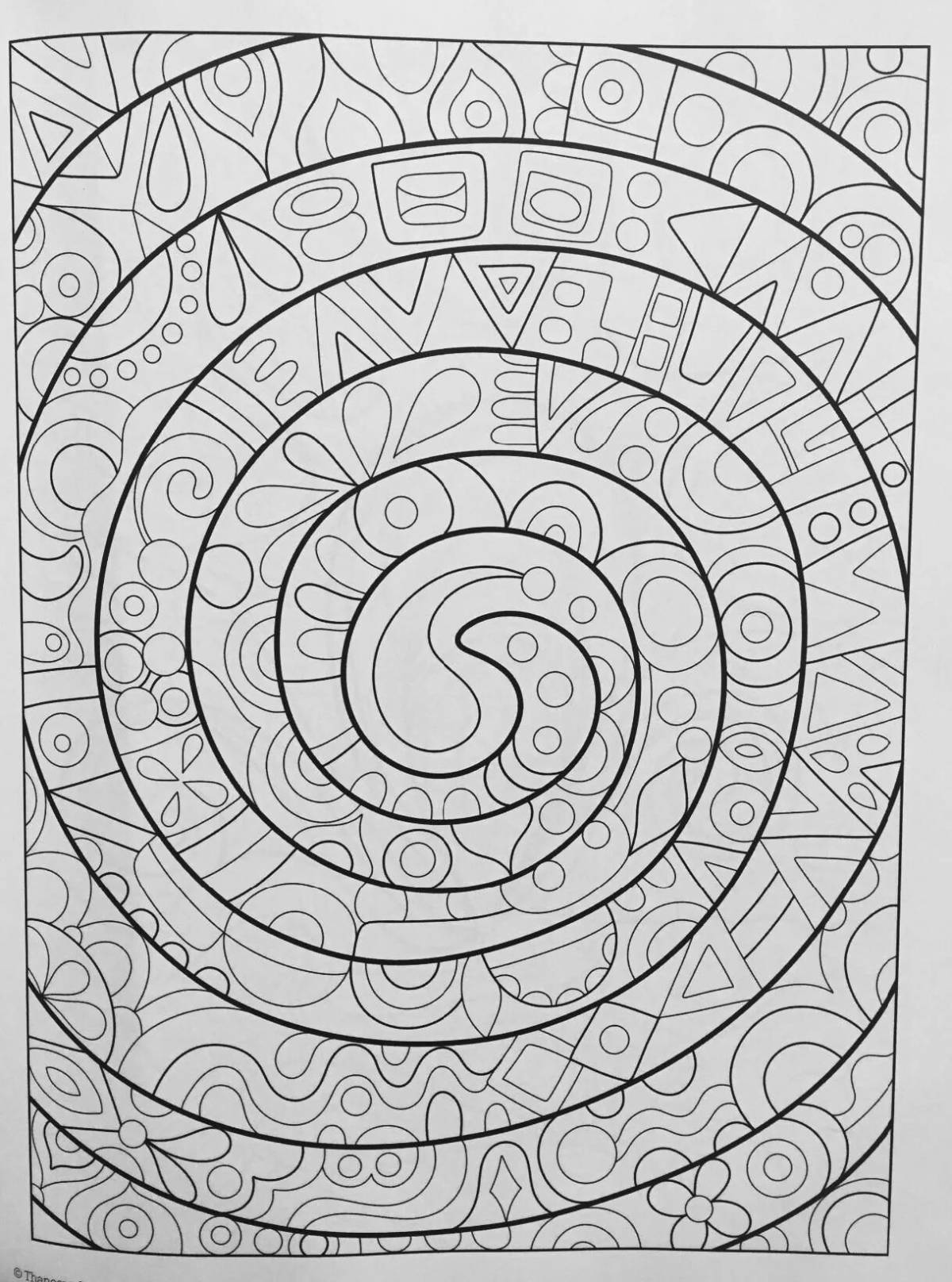 Fun spiral coloring book