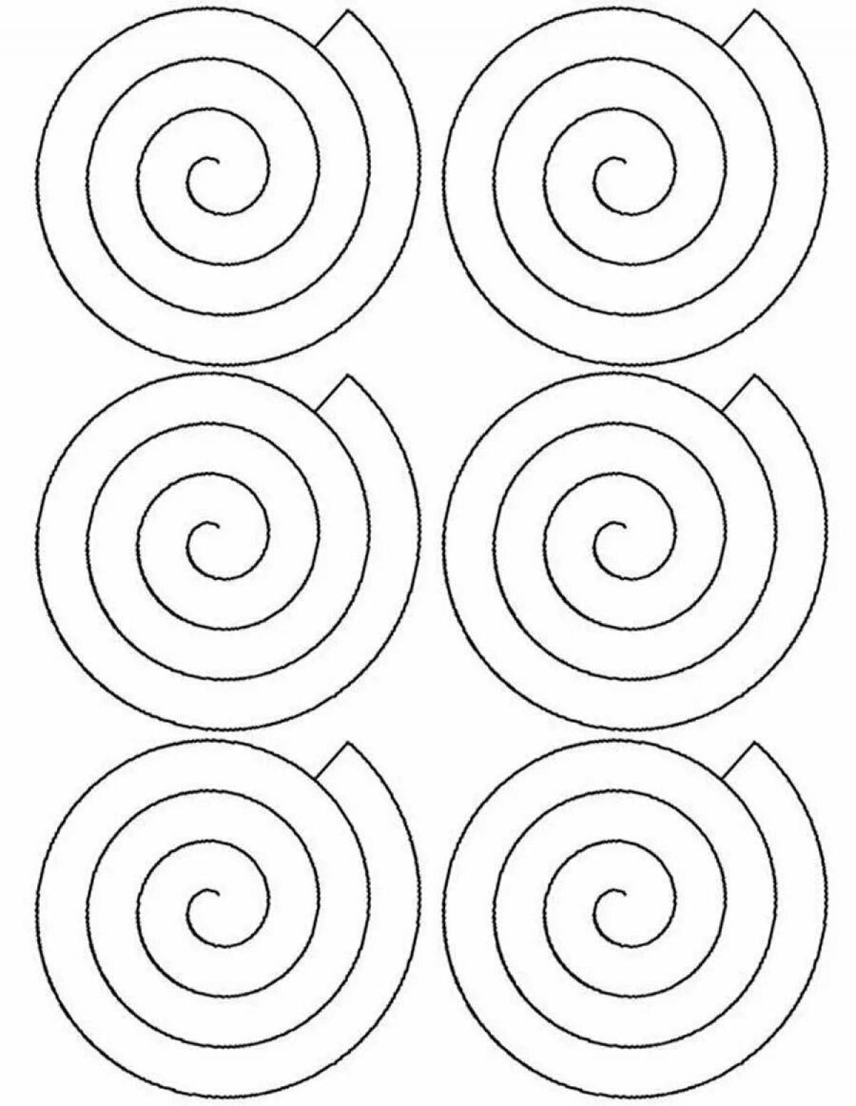 Elegant spiral coloring