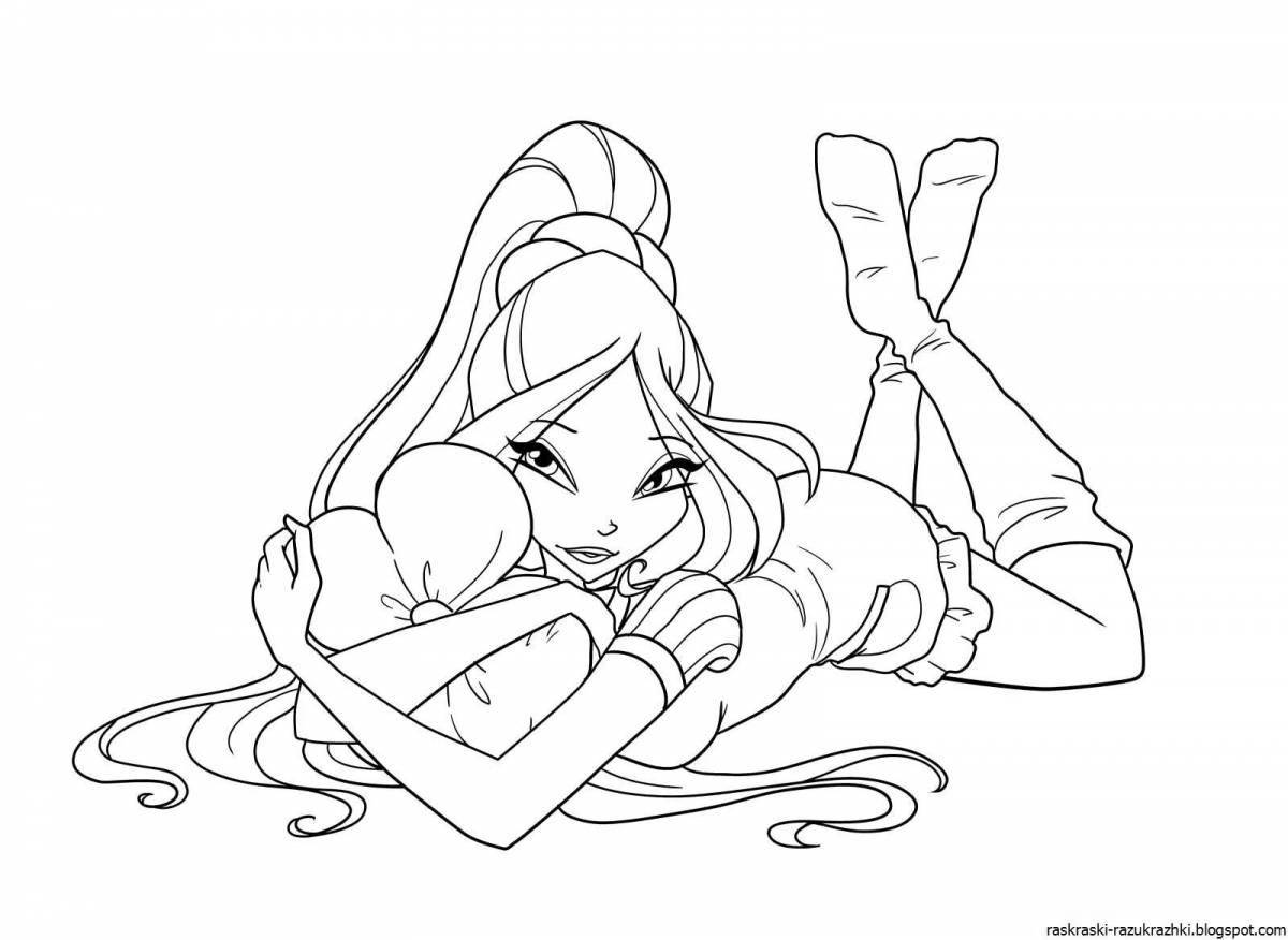 Winx fairies coloring page