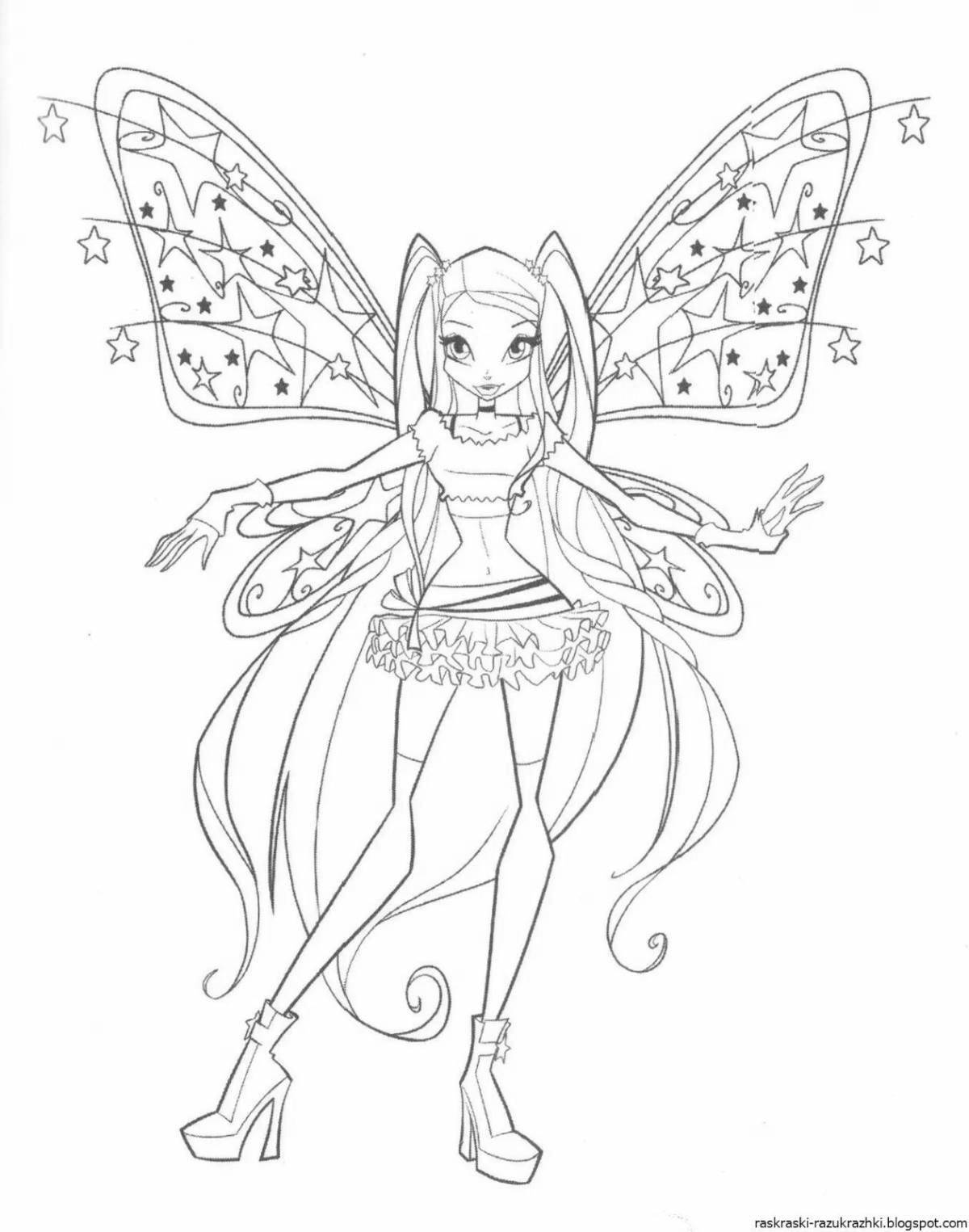 Amazing winx fairy coloring pages