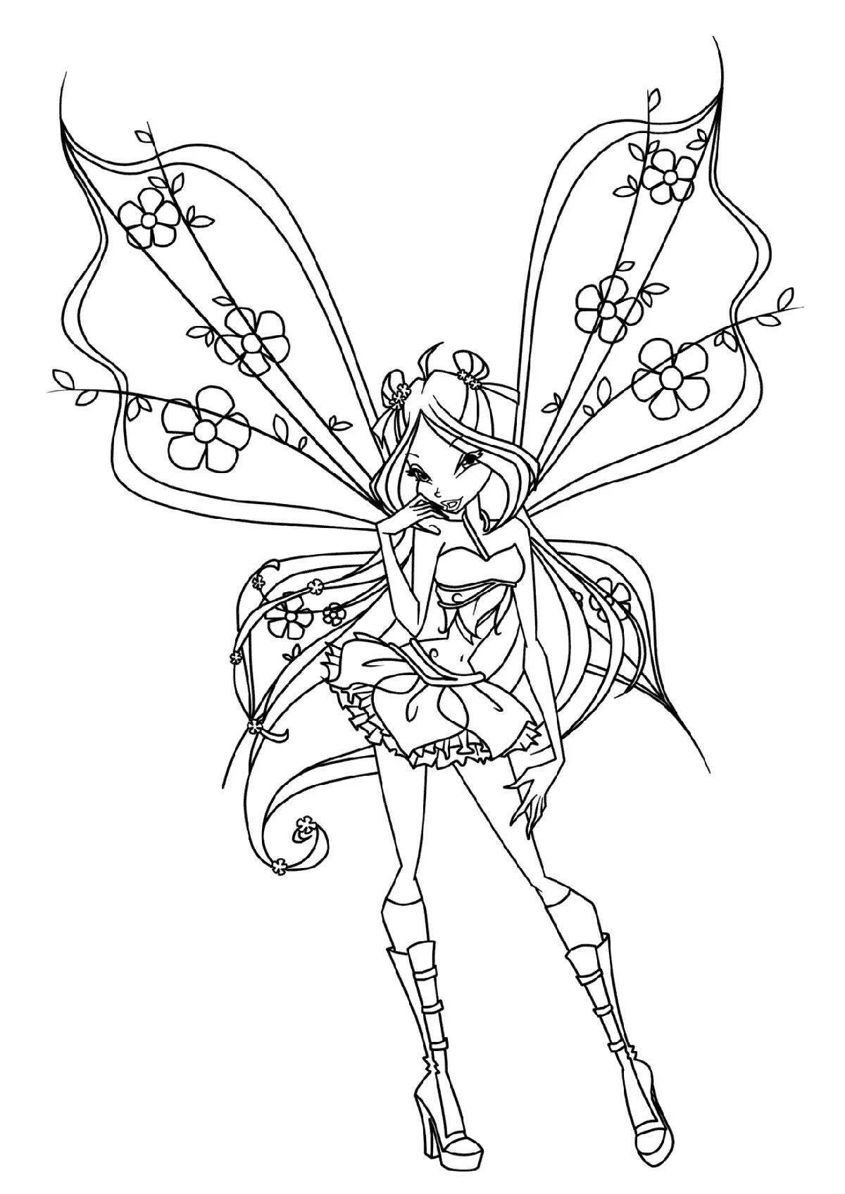 Coloring fairy winx fairies