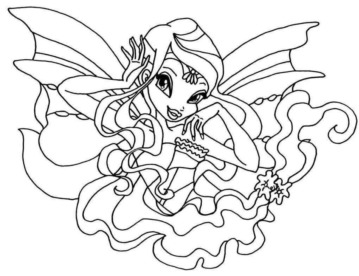 Violent winx fairies coloring book