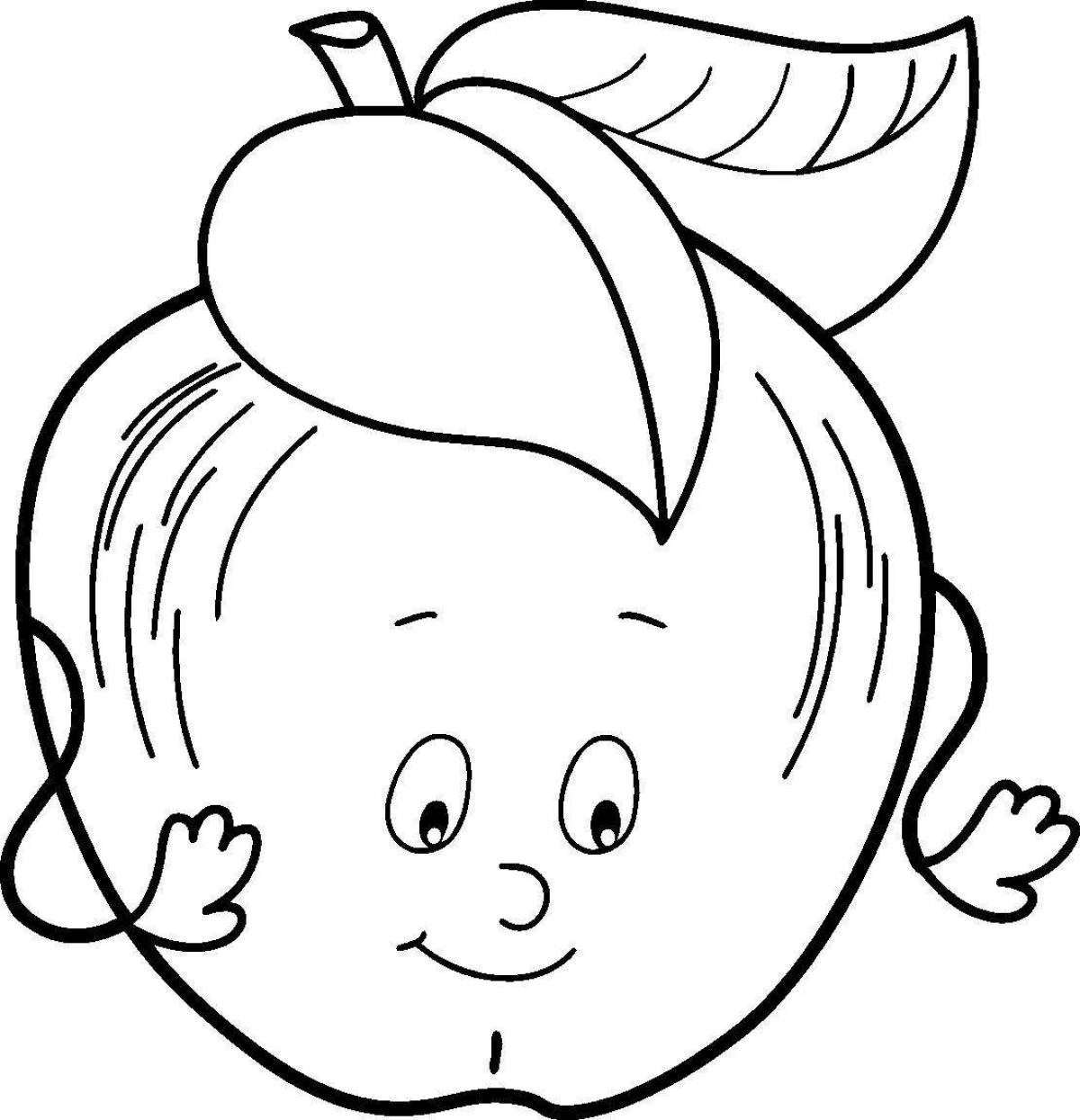 Coloring book for girls fruits and vegetables
