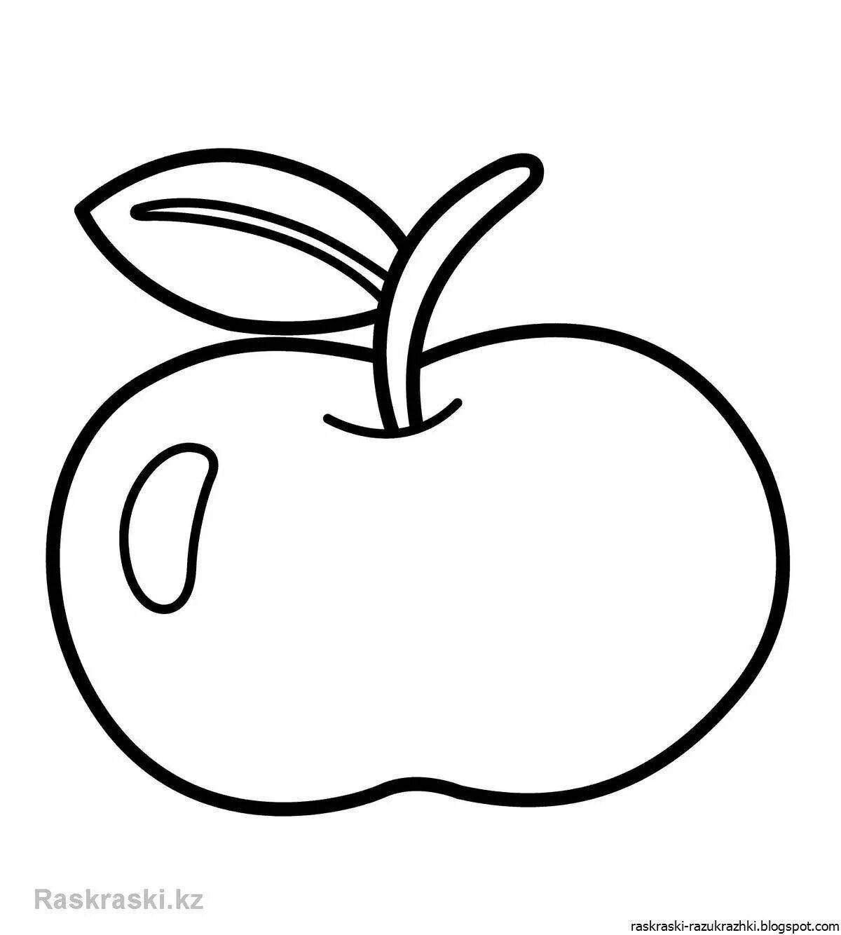 Cute fruit and vegetable coloring book for girls