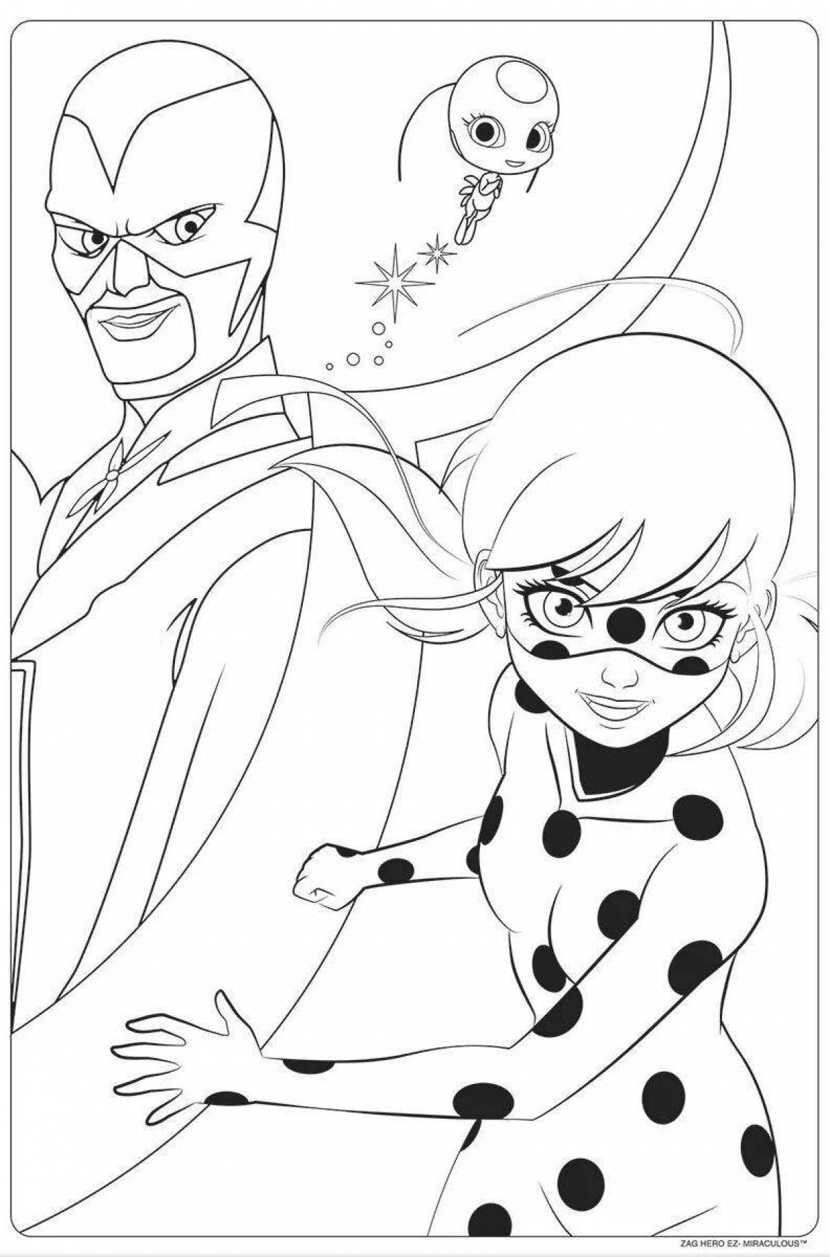 Coloring page dazzling ladybug