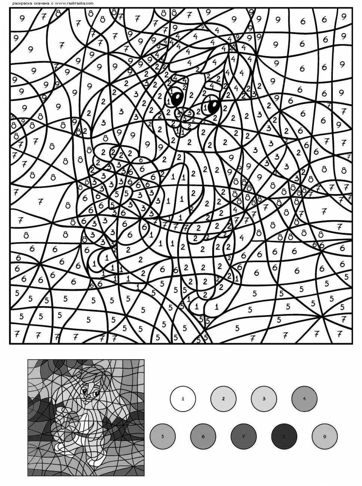Playful phone by cells coloring page