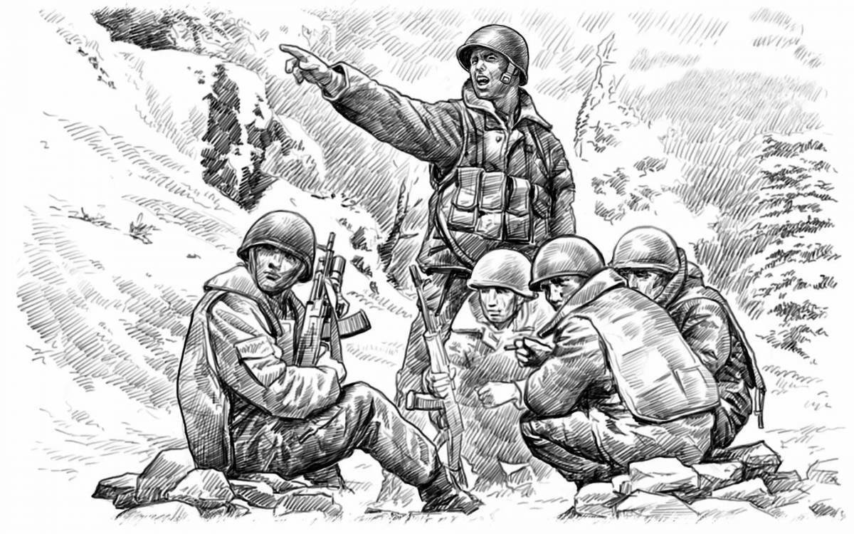 Красочные рисунки благодарности русским солдатам