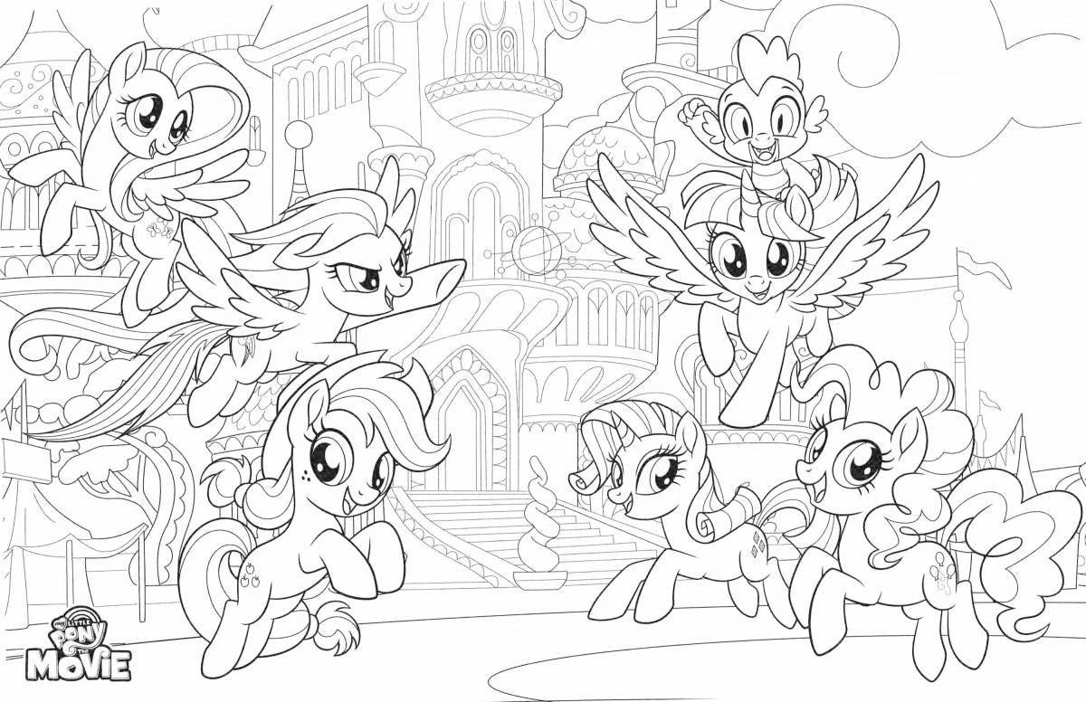 Rave my little pony coloring book