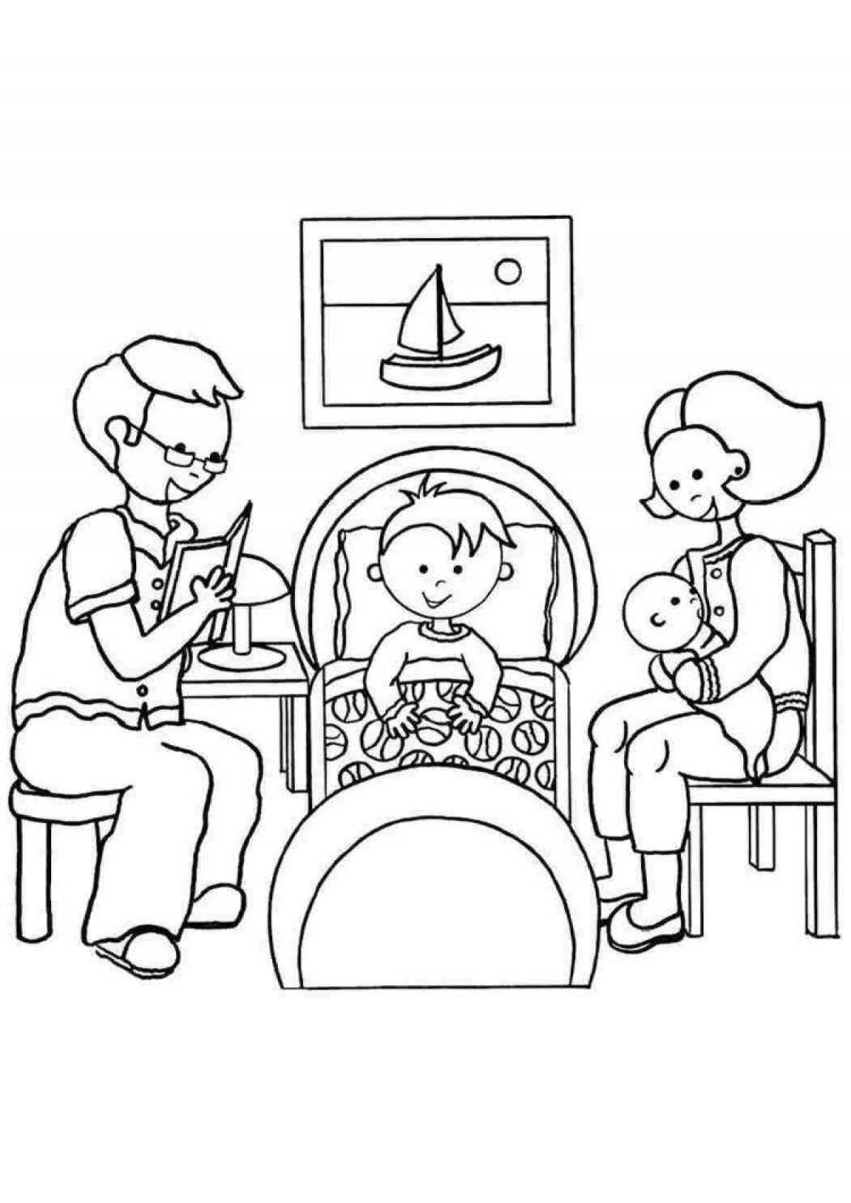 Coloring radiant family