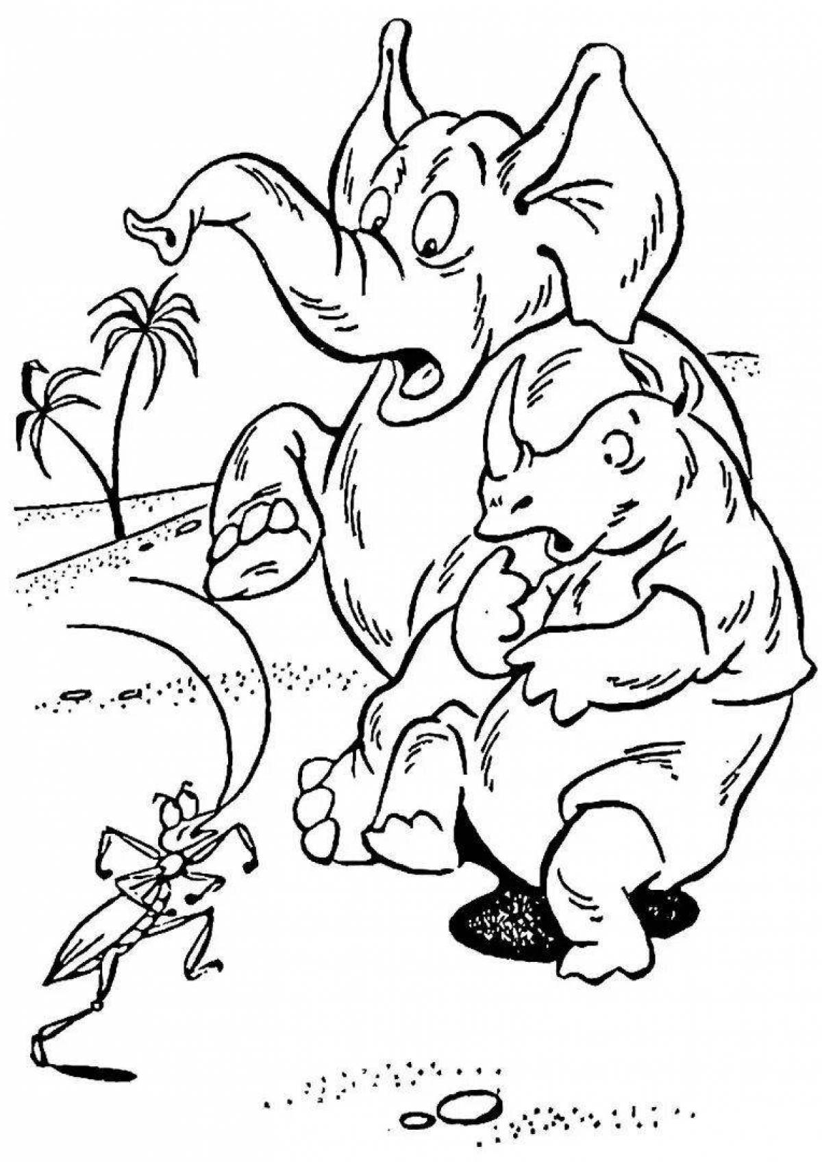 Coloring book Chukovsky's bewitching fairy tale