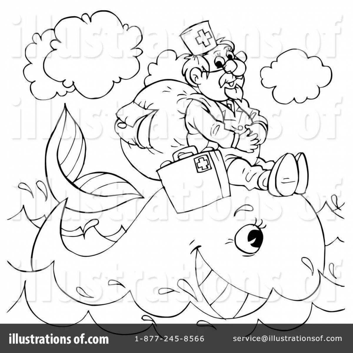 Coloring book Chukovsky's fascinating fairy tale