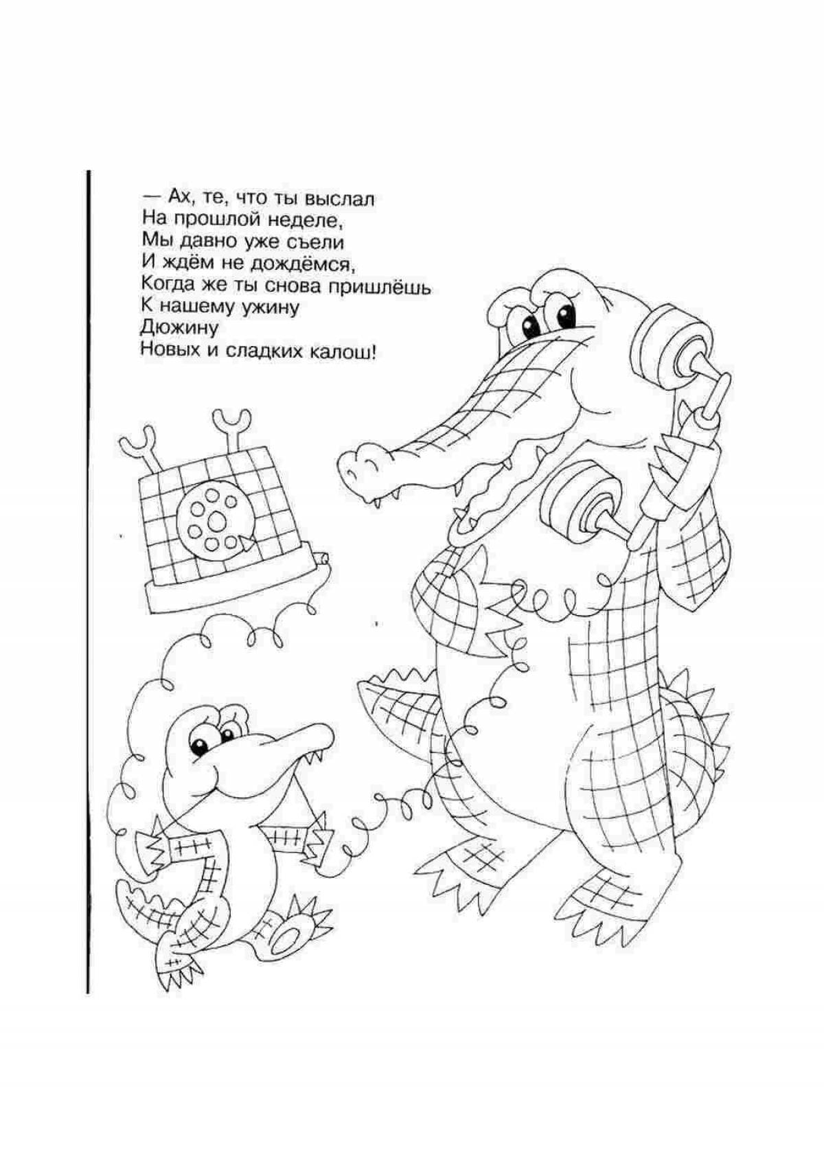 Coloring book Chukovsky's mysterious tale