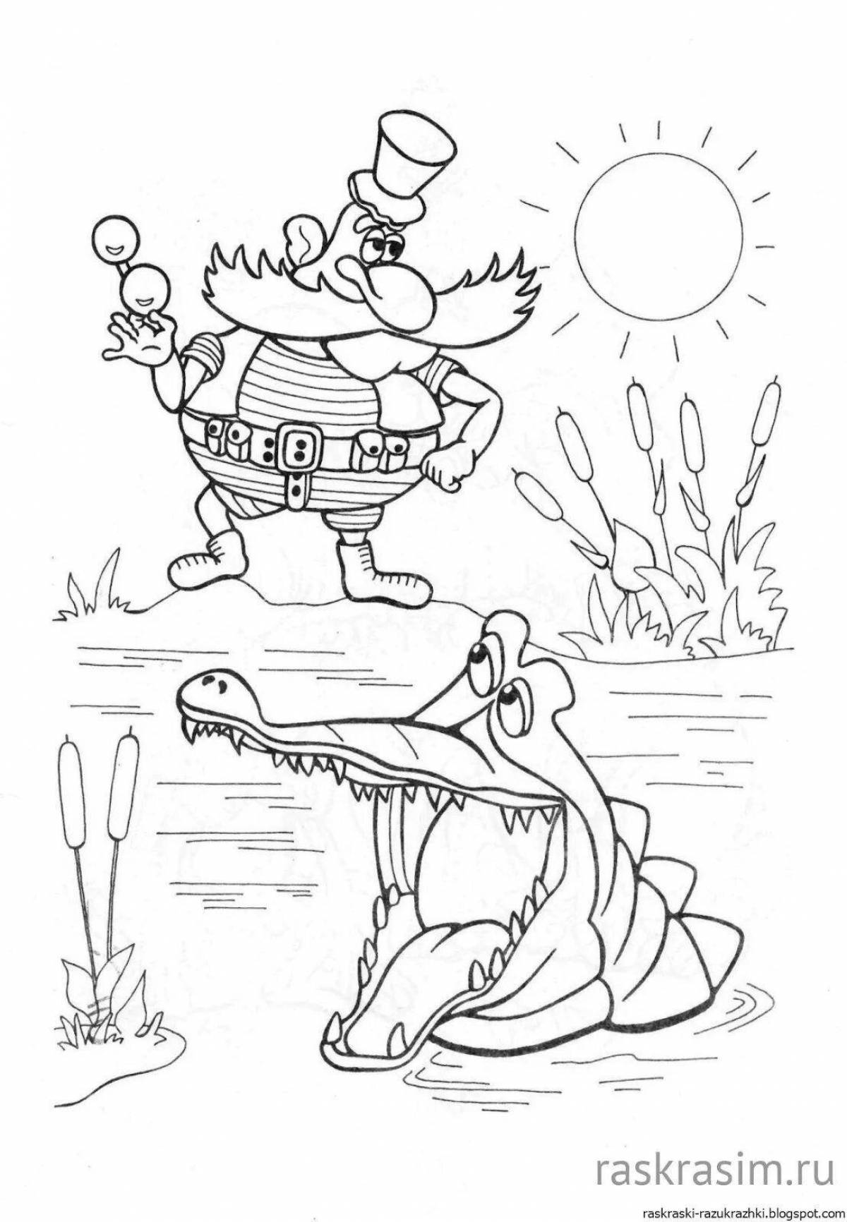 Refreshing Chukovsky's fairy tale coloring page