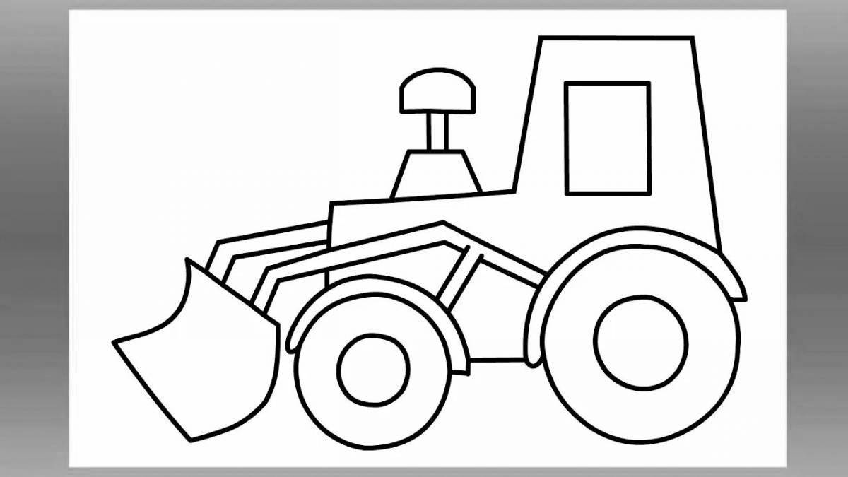 Coloring pages with big cars for 3-4 year olds