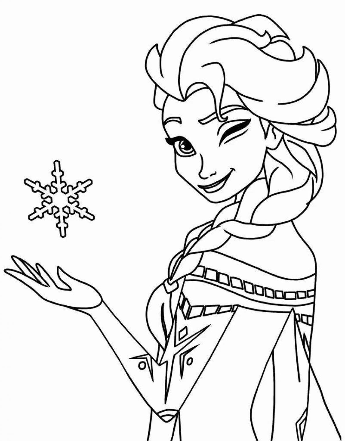 Elsa and anna beautiful coloring