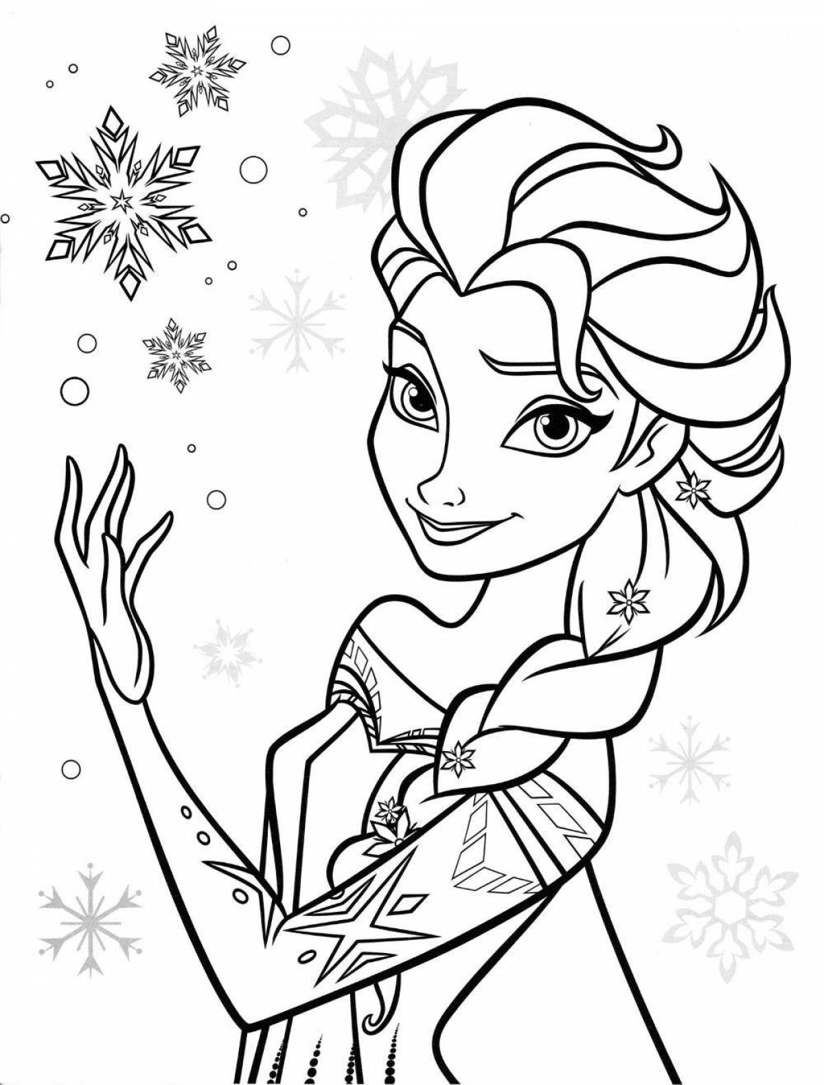 Elsa and anna glamor coloring