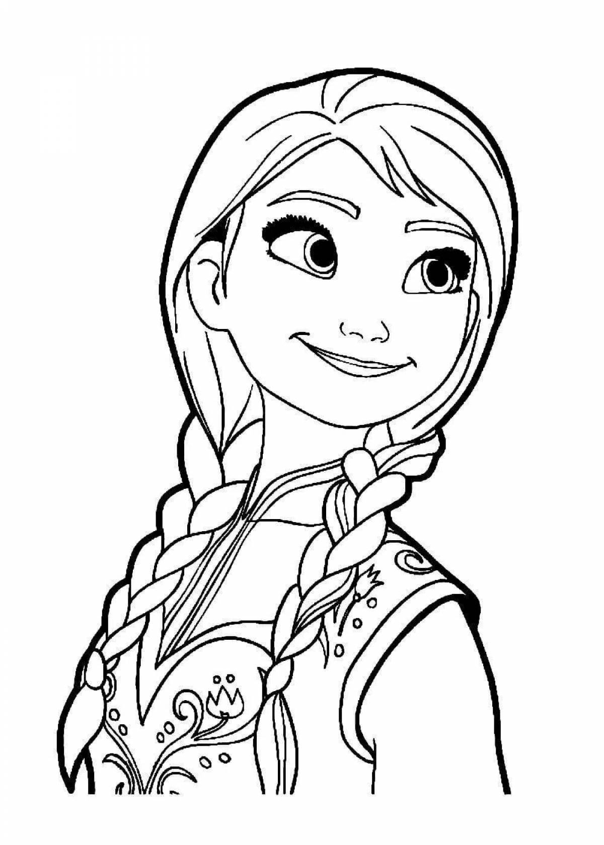 Elsa and Anna exotic coloring book
