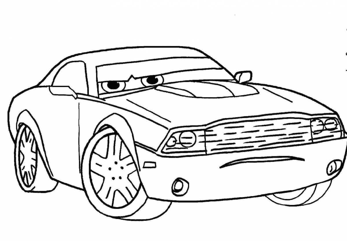 Coloring pages wonderful cars for children 6-7 years old