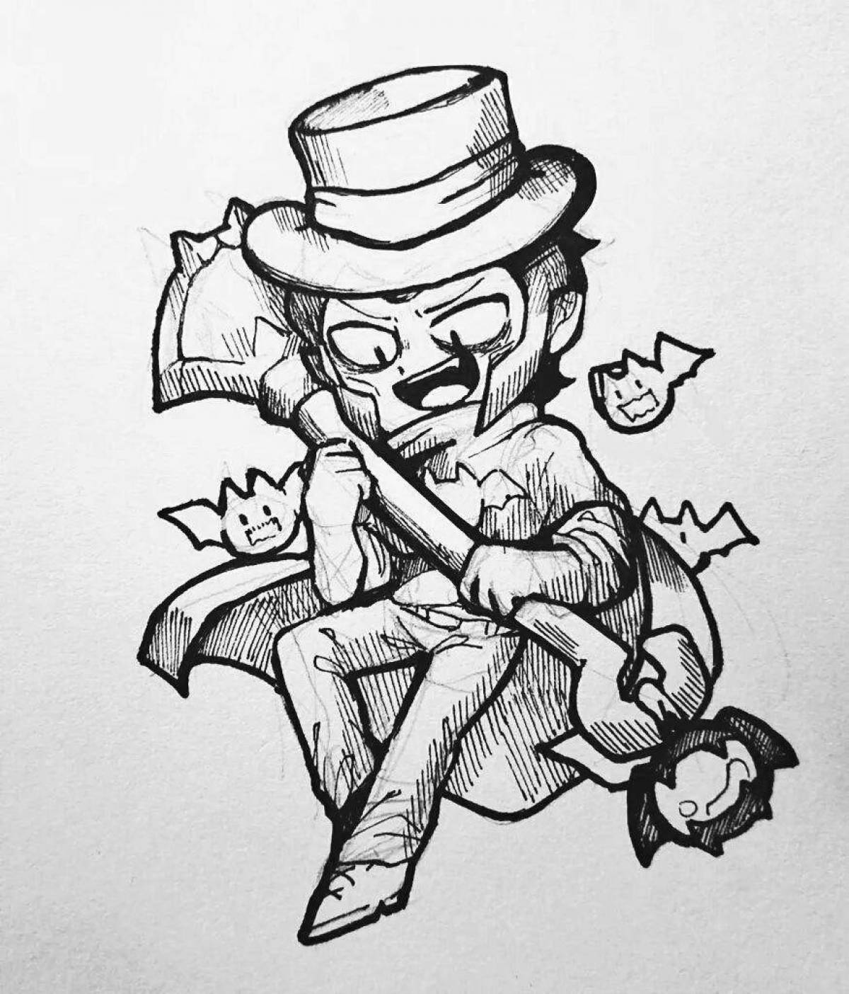 Colorful mortis coloring page