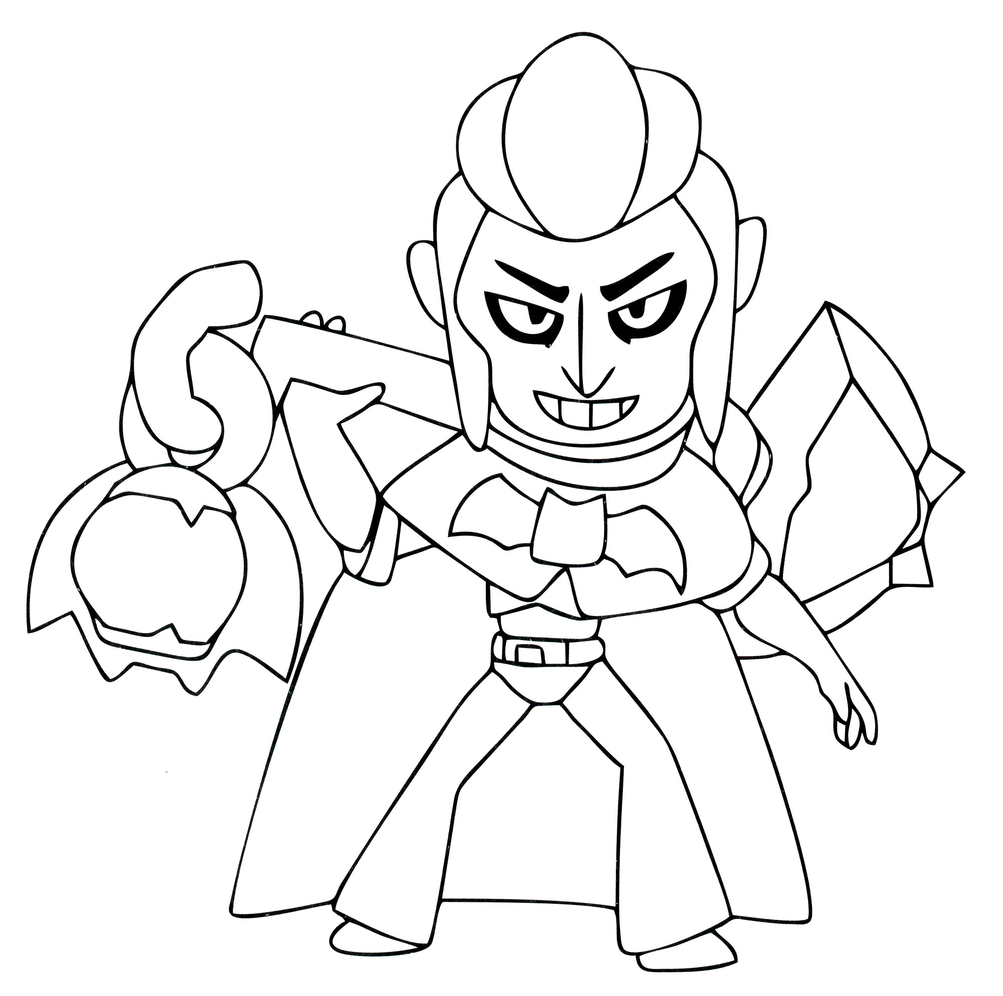 Detailed mortis coloring page