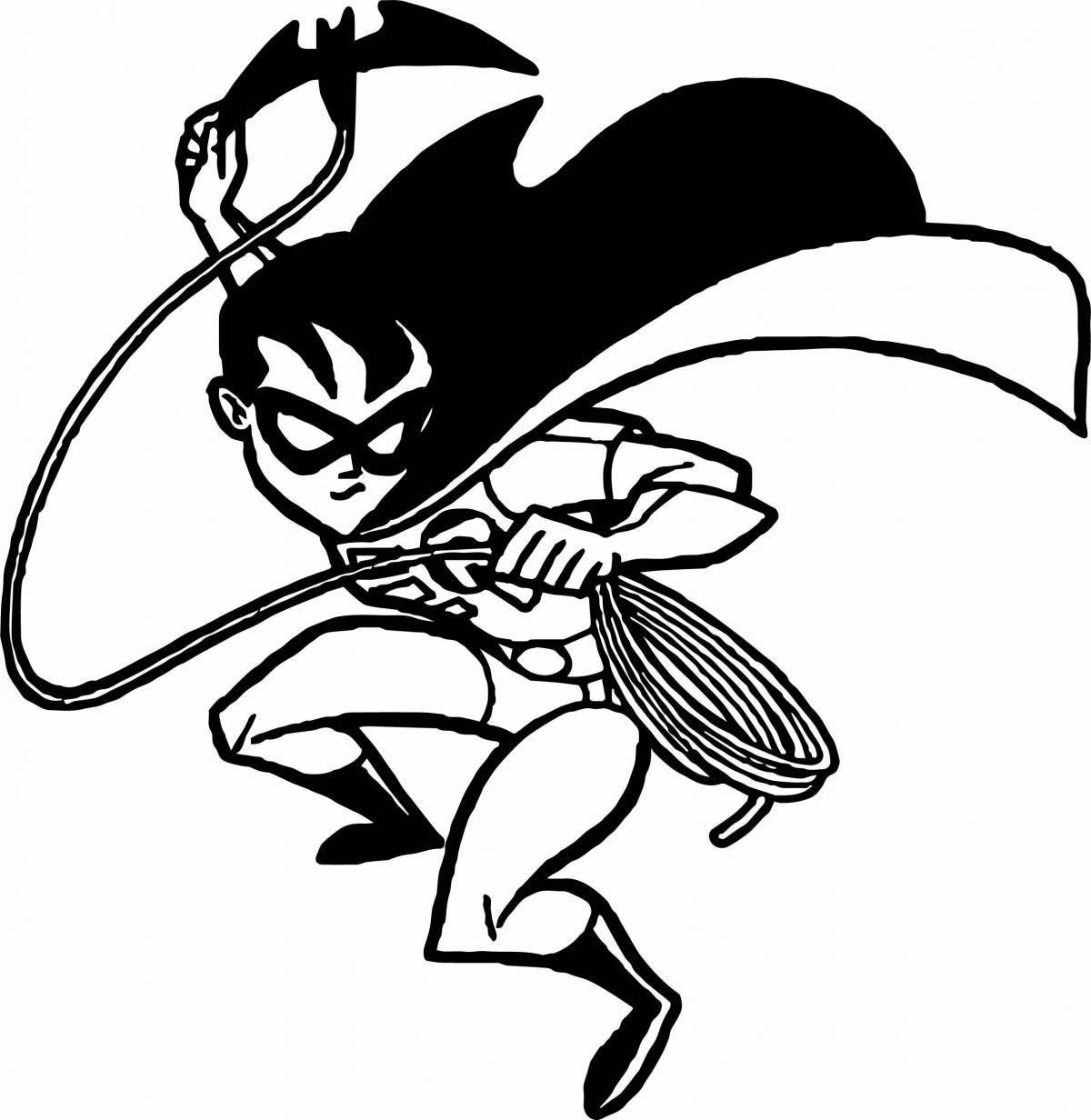 Animated coloring robin